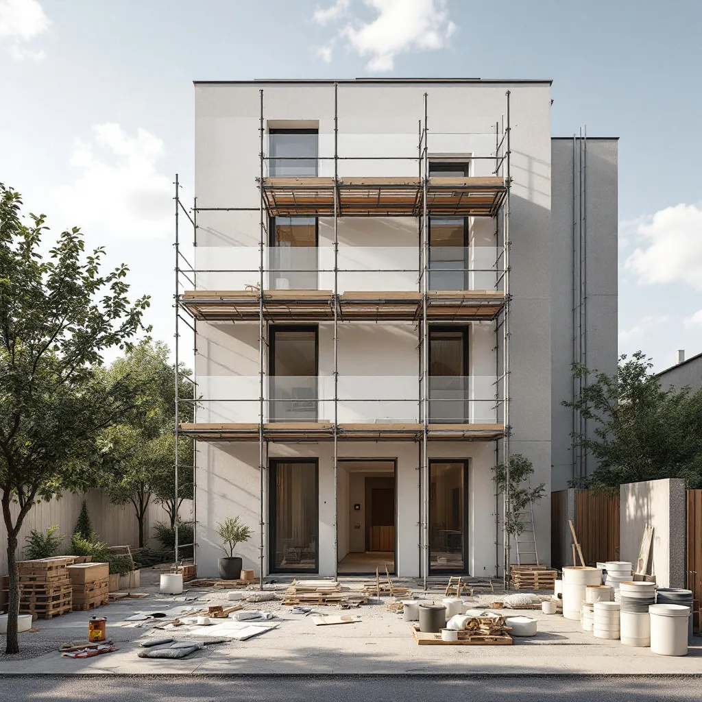 Ravalement de façade au Beausset, préparation des travaux