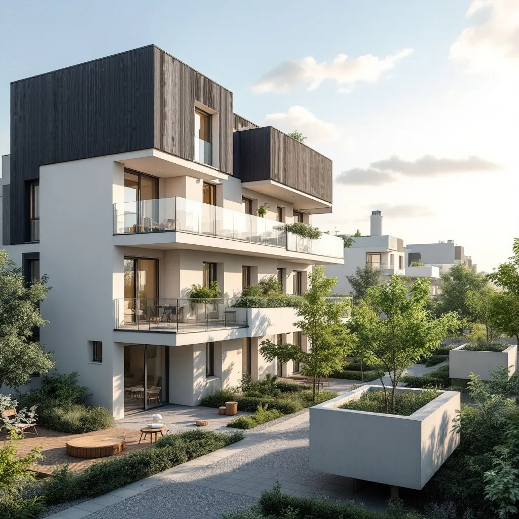 Immeuble neuf moderne en France