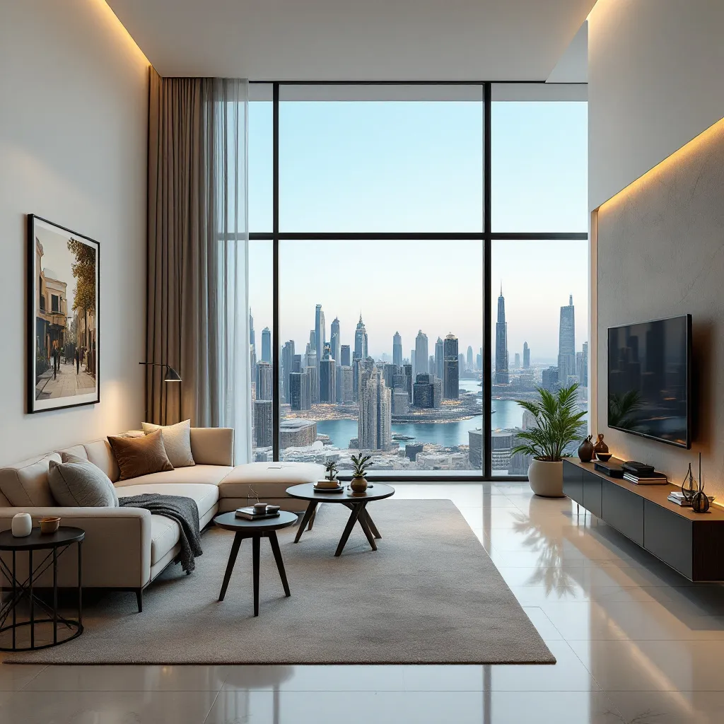 Duplex penthouses in Dubai skyline view