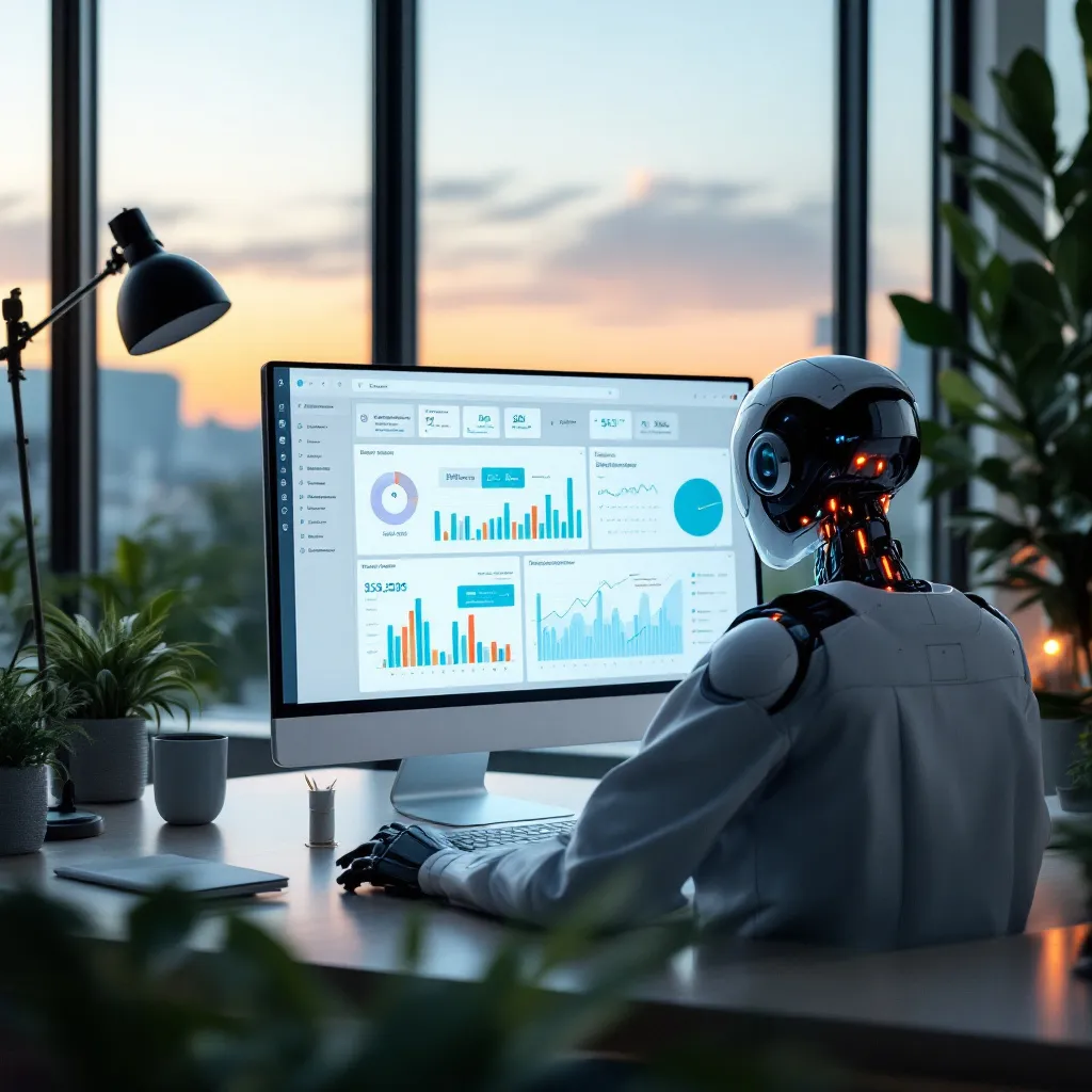 Agent IA SEO optimisant l'analyse de données marketing