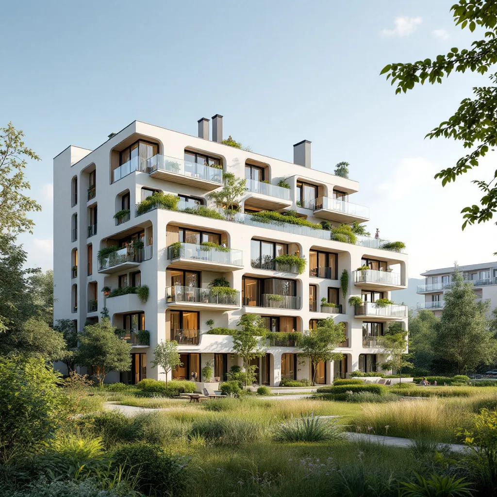 Vue aérienne d'un programme immobilier neuf et écologique en France