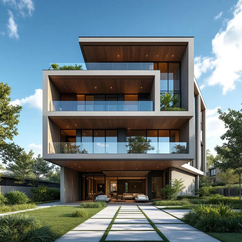 Vue sur un programme immobilier neuf en France