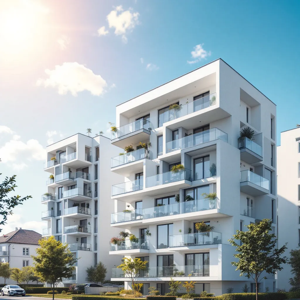 Vue panoramique d'un programme immobilier neuf en France