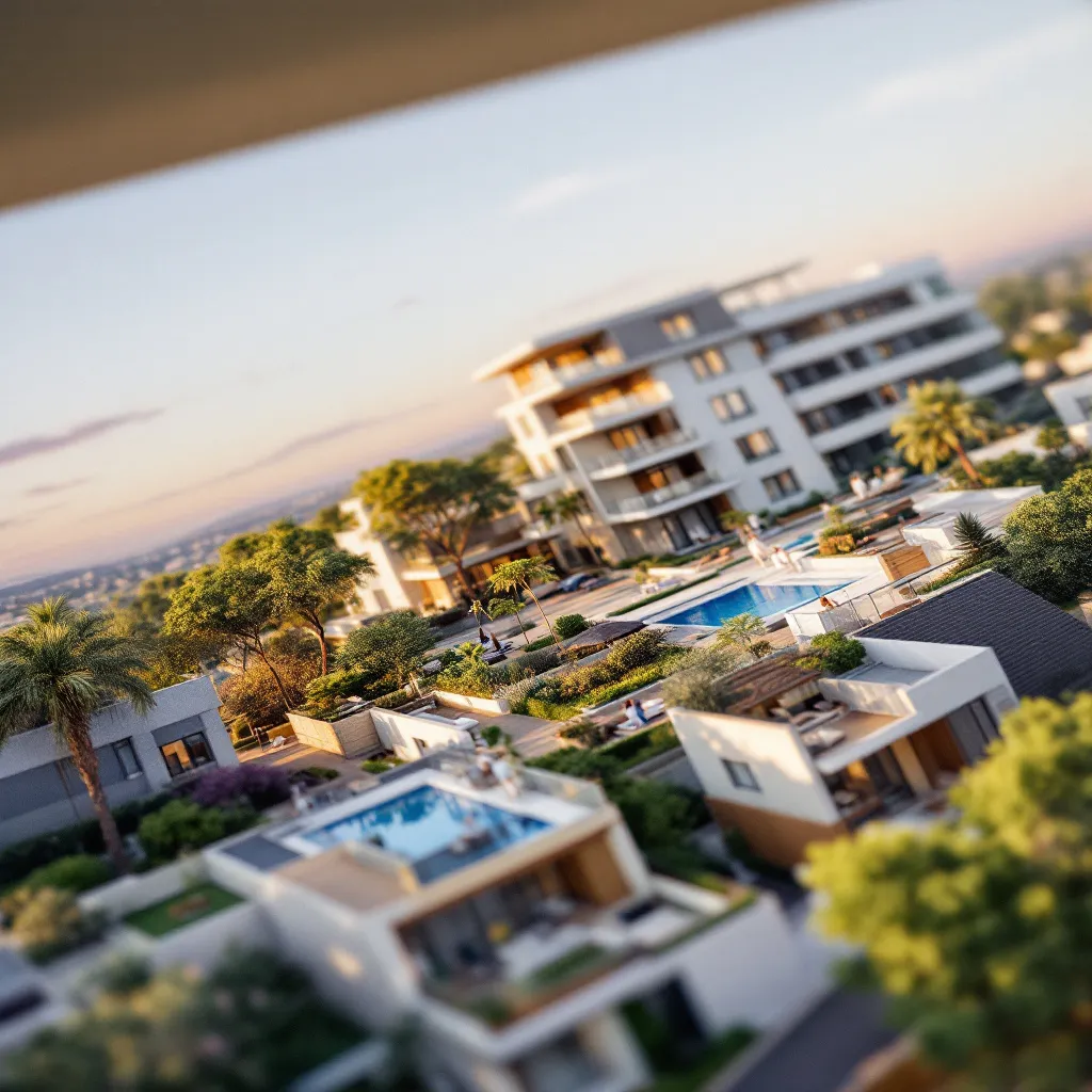 Complexe immobilier moderne en bord de mer