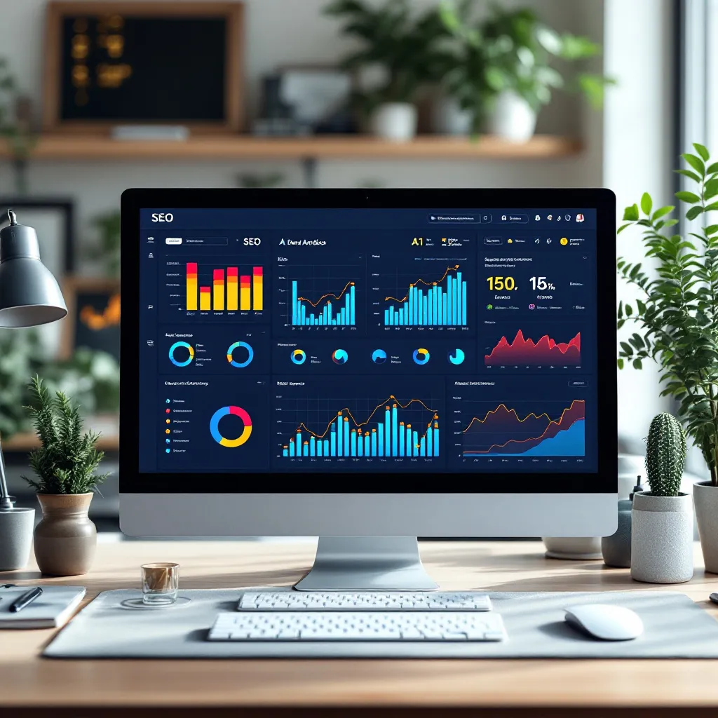Un agent IA SEO en action analysant des données