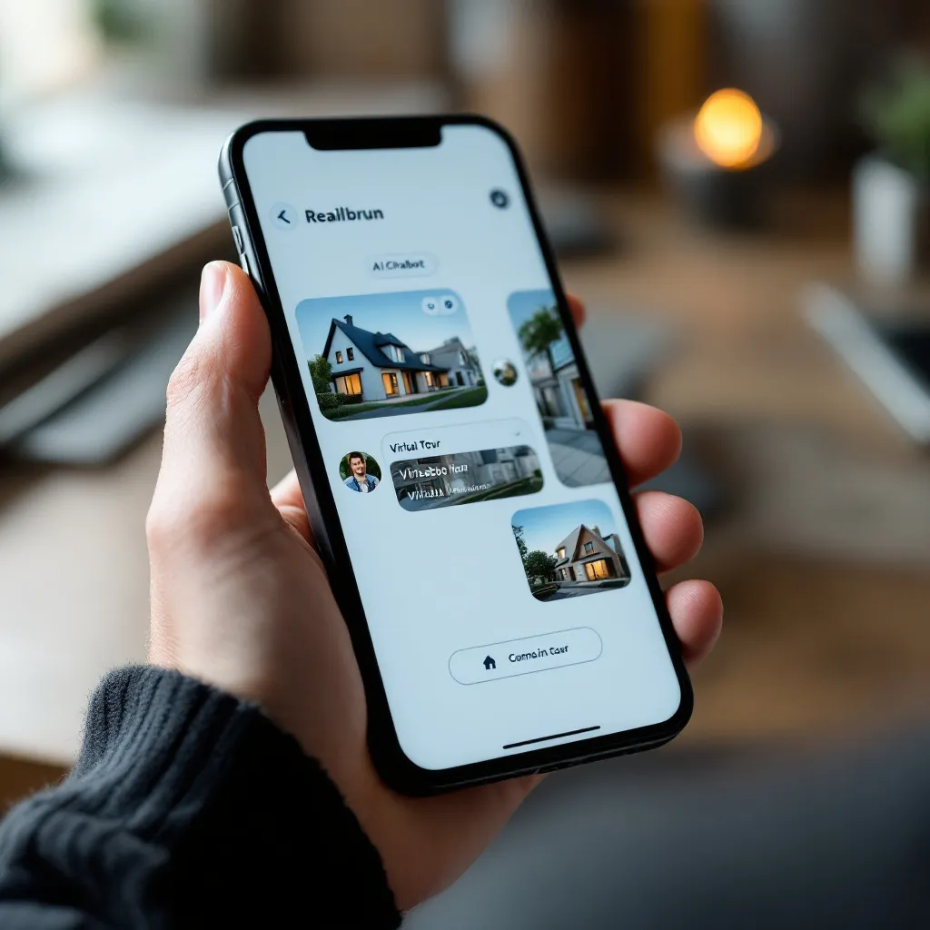 Interface d'une application d'intelligence artificielle pour l'immobilier