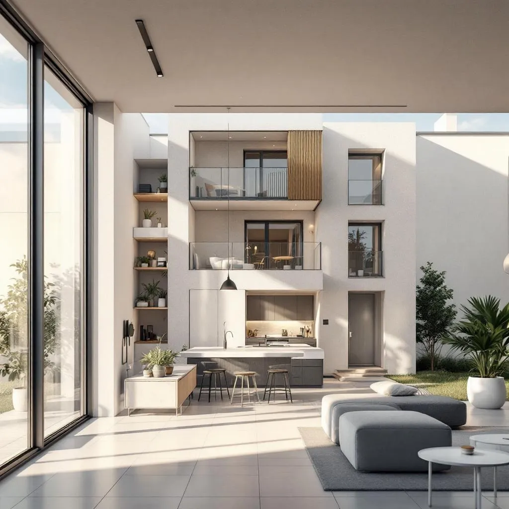 Vue d'une résidence moderne représentant un programme immobilier neuf en France