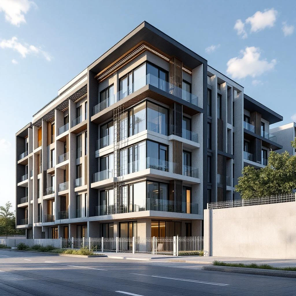 Immeuble neuf moderne en France