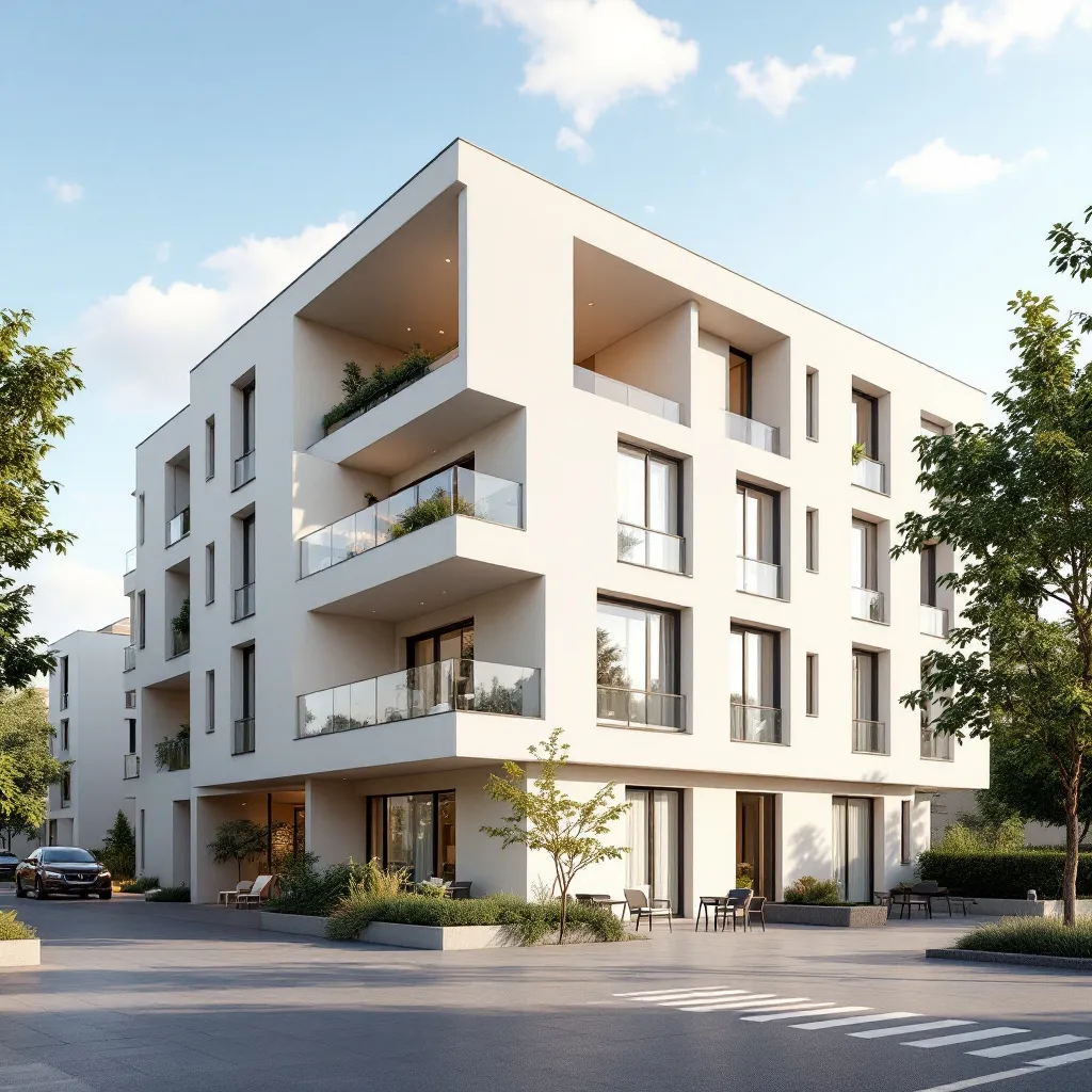 Vue d'ensemble d'un programme immobilier neuf en France en 2026