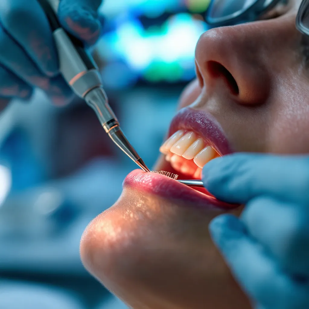 Dentiste traitant un patient affecté par la pollution à Marseille